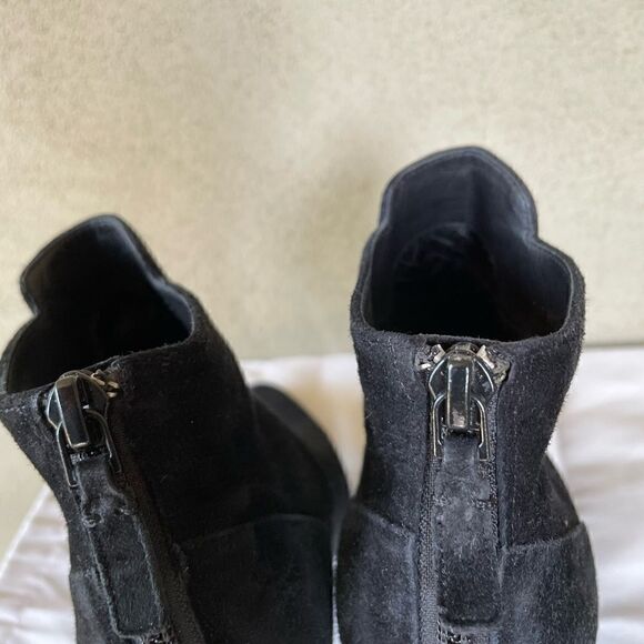 Cole Haan high heeled black suede booties - Picture 11 of 12